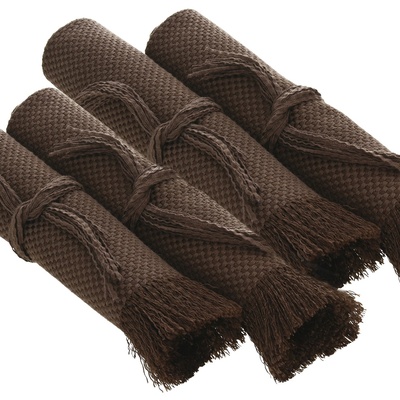 SET 4 INDIVIDUALES MESA TELA RAFIA