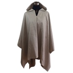 PONCHO LANA SEDA CAPUCHA