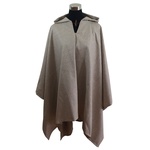 PONCHO LANA SEDA CAPUCHA
