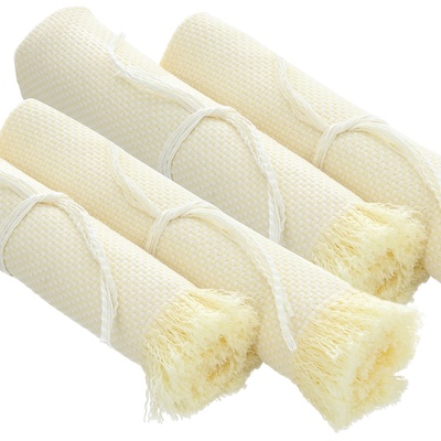 SET 4 INDIVIDUALES MESA TELA RAFIA