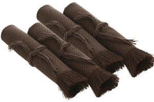 SET 4 INDIVIDUALES MESA TELA RAFIA